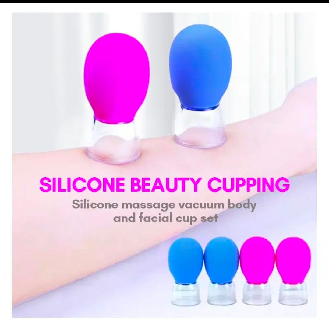Silicone facial cupping cups (Pack of 2)
