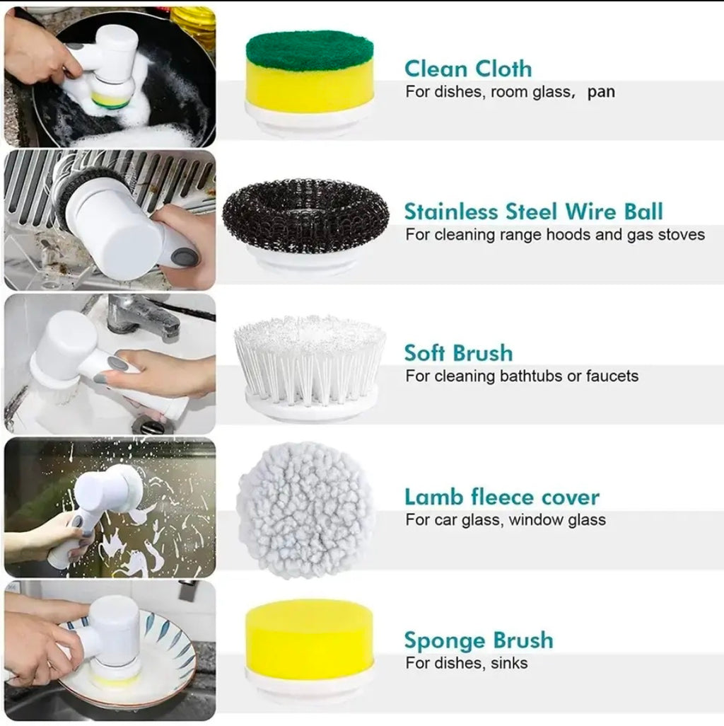 5 in 1 Magic Brush Electric Scrubber