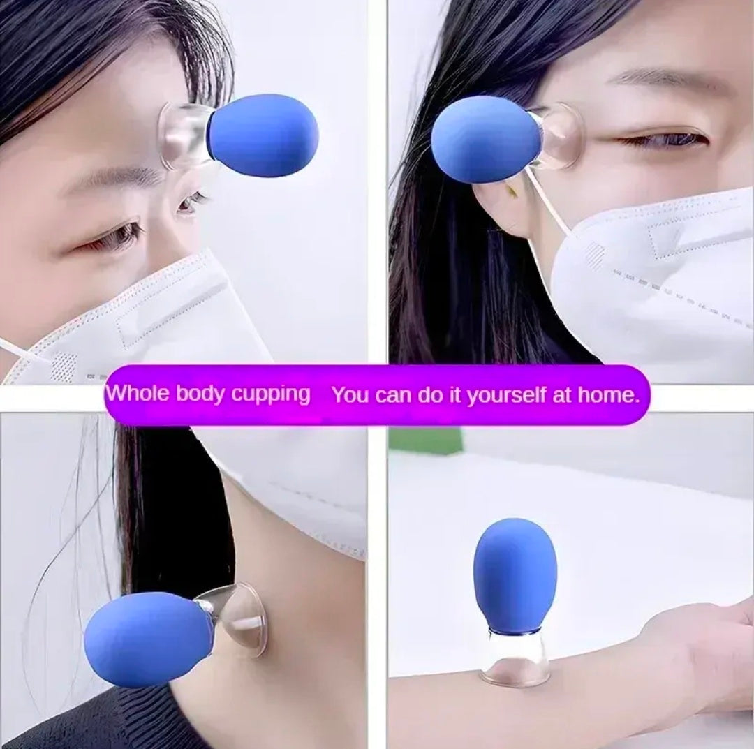 Silicone facial cupping cups (Pack of 2)