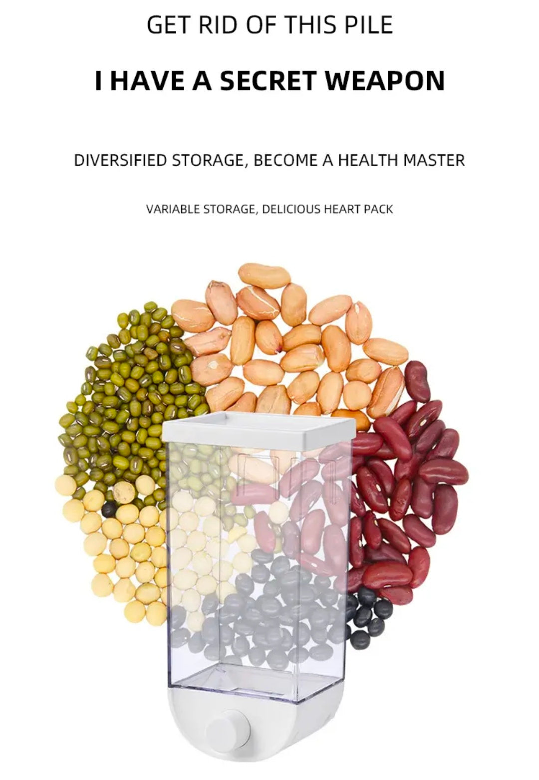 Rotating Grain Dispenser for Kitchen