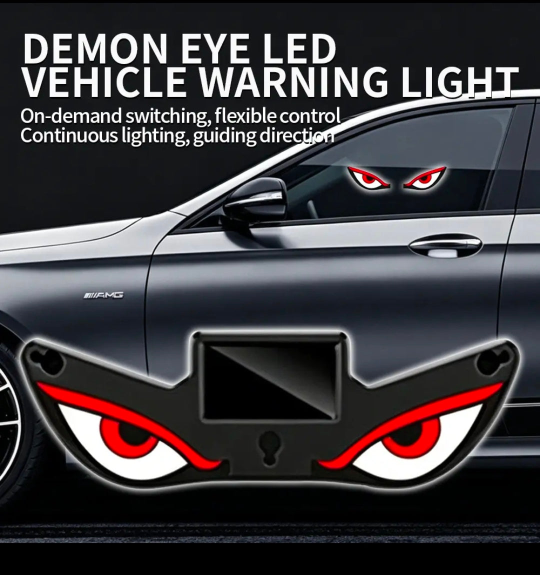 Solar Powered Devils Eyes LED Car Light