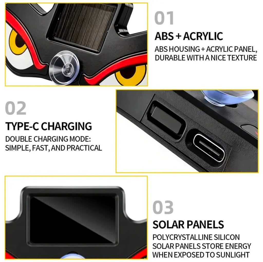 Solar Powered Devils Eyes LED Car Light