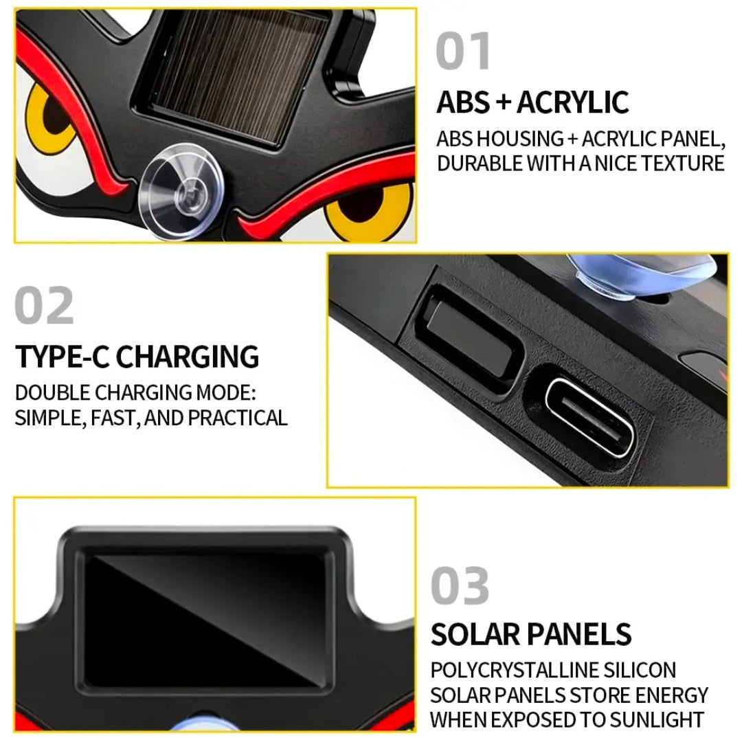 Solar Powered Devils Eyes LED Car Light
