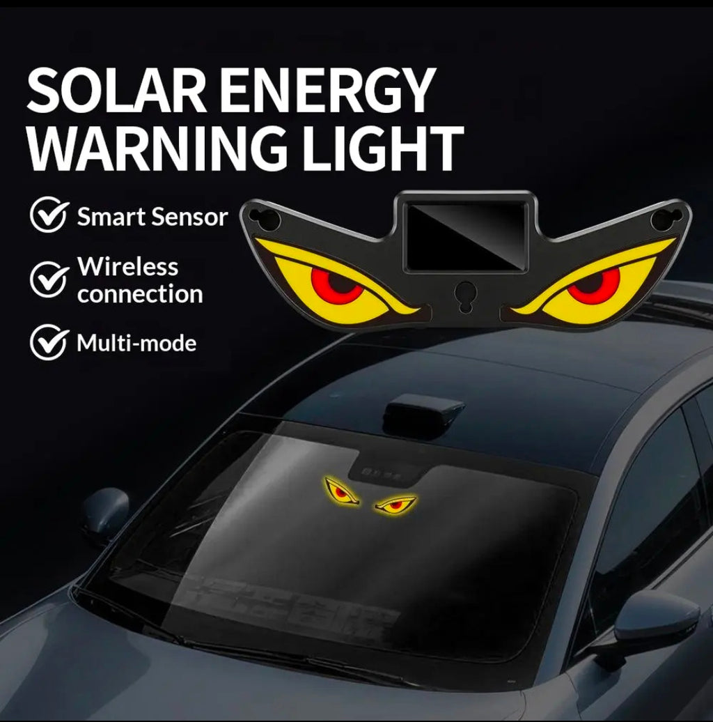 Solar Powered Devils Eyes LED Car Light
