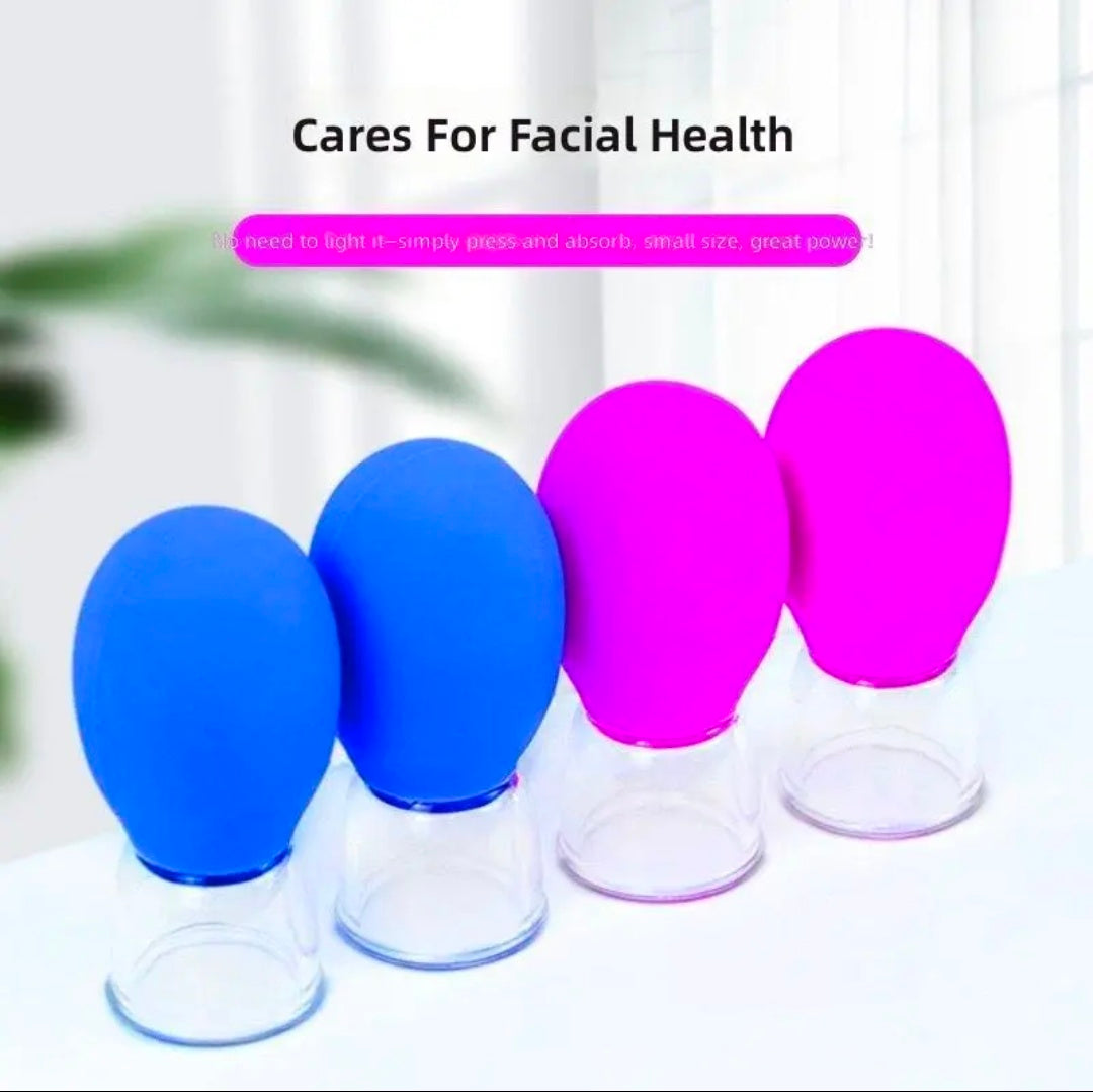 Silicone facial cupping cups (Pack of 2)